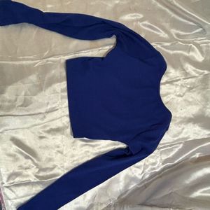 Blue Long Sleeve Top