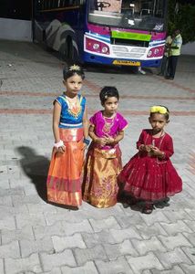 Pink &amp; Gold pattu pavadai set..