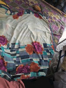 Printed Sareee Without Blouse