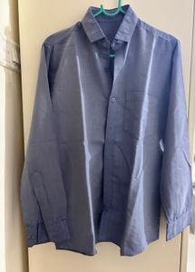 Men's Greyish Blue Shirt