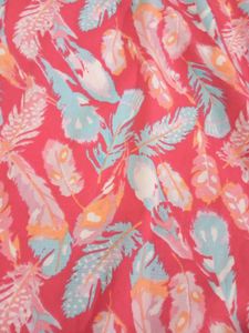 Feather Print Balloon Top