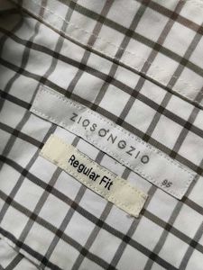 Ziosongzio Men Offwhite Checks Regular Fit Shirt