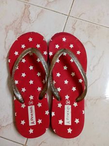 Cute Red Star Flip-Flops Size 5