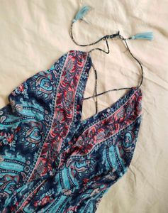 🎆 Backless Printed Dress
