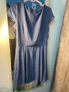 Elegant Ruffled Blue Dress (negotiatable )