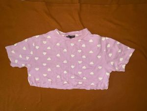 ☁️ Adorable Pink K by Jennyfer Lavender Cloud Crop