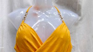 Yellow Halter Crop Top