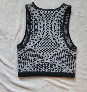Black and White Geometric Tank Top