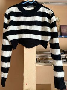 Striped Cropped Sweater