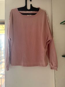 Pink Casual Sweatshirt