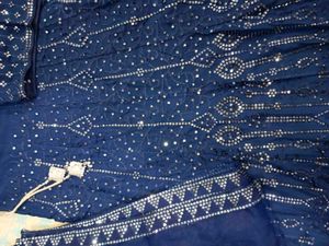 Navy Blue Sequin Lehenga Choli