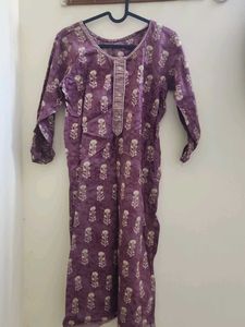 Floral Print Kurti With Dupatta