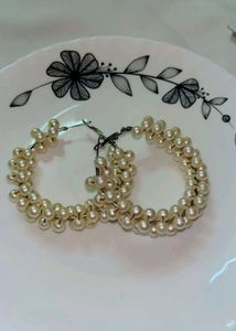 Pearl Hoop Earrings
