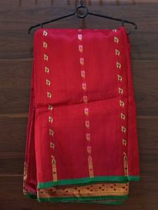 Bright Red Festive Saree