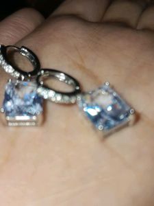 white crushed ice Stone Earrings