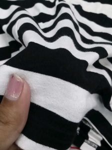 Striped Knot-Front Tee