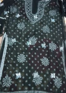 Chikankari Mirror Work Kurta With shameez