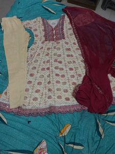 Elegant Embroidered Anarkali Suit Set