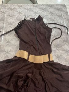 Elegant Brown Party Dress