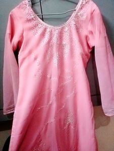 Chic Pink Embroidered Kurti
