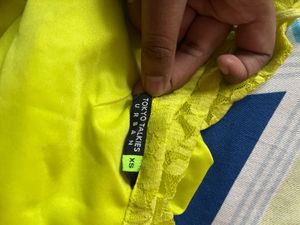 Yellow Lace Sleeveless dress