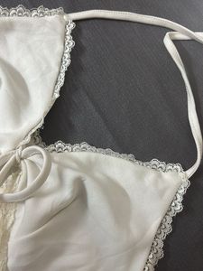 White Lace Halter Top