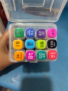12 Colour Marker Pen Set