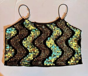Sequin Embellished Cropped Top