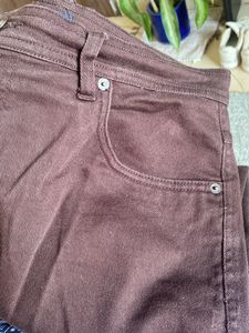 Brown High Waist Wide Leg Jeans