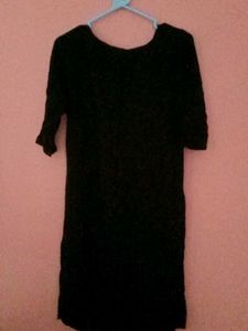 Slim Fit Black Colour Kurta With Prints