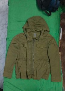 Hooded Military Style Jacket