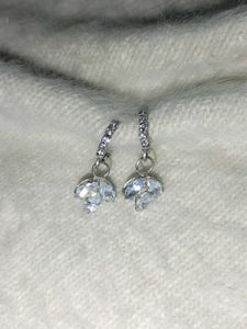 Elegant Crystal Floral Drop Earrings