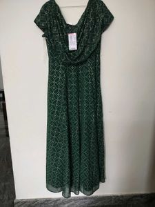 Green Sequin Midi Dress