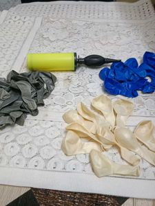 Metallic Balloons with Hand Pump