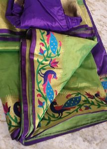 One Time Use Saree Paithani Totali New Hai