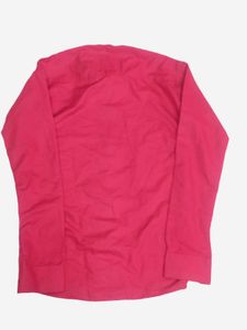 Red Long Sleeve Button-Down Shirt