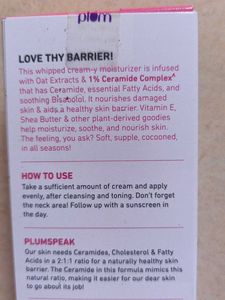 Plum Oat &amp; Ceramide Barrier Love Face Cream♥️😍