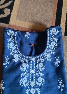 Elegant Blue Embroidered Kurta