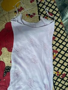 Long Lavender Dress With Sequence Work