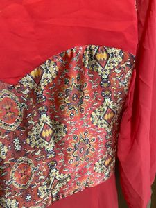 Long Georgette Gown With Duppata