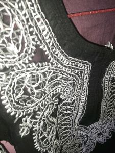 Black Chikankari Kurti