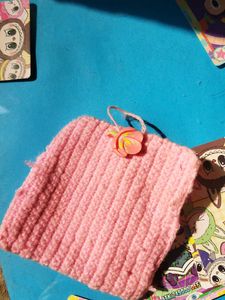 Crochet Pouch with Floral Detail