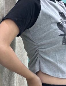 Scrunched Crop Tee