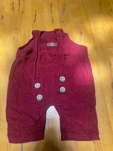 Cute Maroon Corduroy Overalls