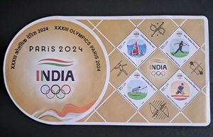 PARIS 2024 Sheet Indian Stamps