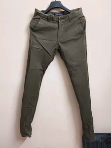 Men's Olive Green Casual Pants