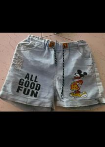 Mickey Mouse Denim Shorts