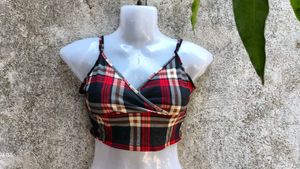 92. Plaid Crop Top