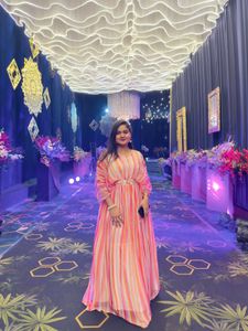 Elegant Striped Ethnic Gown