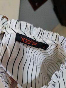 Striped Floral Embroidered Top